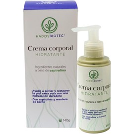 Crema Corporal de Espirulina con Manteca de Karité, Hidratante Natural y Orgánica, Vegana y Sin Parabenos, para Piel Seca, Mujer y Hombre, 140 g