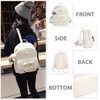 K.E.J. Cute Mini Backpack Bowknot Leather Backpack 3-PCS Small Backpack