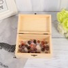 Healifty Unfinished Wood Jewelry Box Wooden Box with Lid and