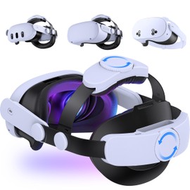 Lightweight Liftable Head Strap for Meta Quest 3/3S/Meta Quest 2,VR Headset Elite Strap Replacement for Oculus Quest 3/3S/2 Accessories,Pressure-Reduce Headstrap with All-Directional Adjust Wheel Knob