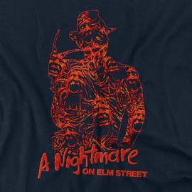 A Nightmare on Elm Street Chest of Souls Unisex Adult T-Shirt for Men and Women, Navy, 2X-Large
