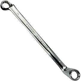 AERZETIX - C45488 - Polygonal Double Spanner - Counter-Angled 14x15mm - Manual Ring Spanner CR-V Steel for/Tightening/Assembly/- Polished Handle 12 Sides Bi-Hexagonal - Colour Silver