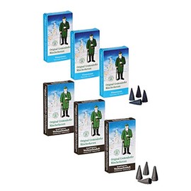 Crottendorfer Incense Cones Christmas Dream: 6 Sets of 24 Pieces, 3 x Winter Dream, 3 x Christmas Scents (Spices)