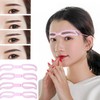 Band-Type Eyebrow Stencil Kit (4 Types) - Arch and Straight Brow Shaping Guide Tool Pink 3ea
