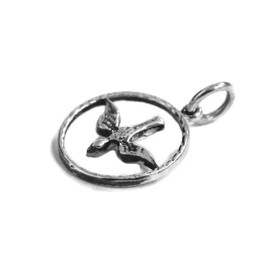 Holy Spirit Dove Pendant Charm .925 Sterling Silver