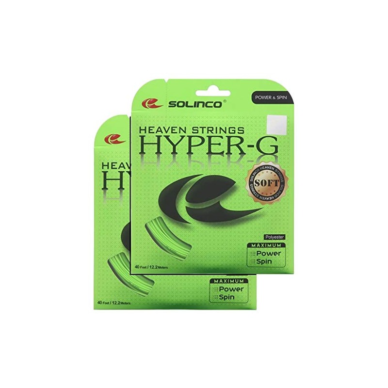 Solinco Hyper-G - Cuerda de tenis suave, 2 paquetes, elección