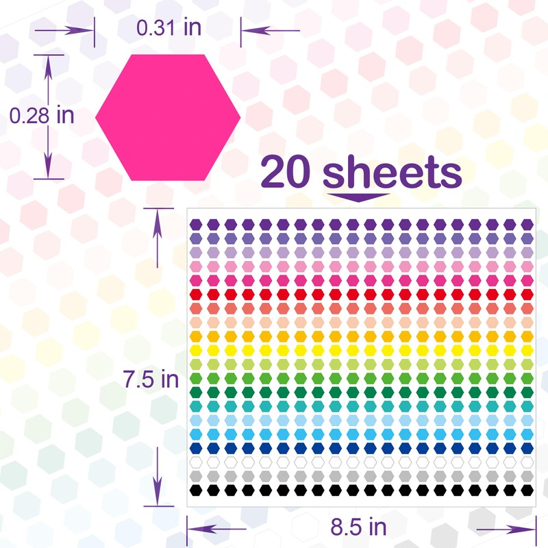 8000 PCS Small Dot Stickers 0.8 cm Shaped Sticky Dots