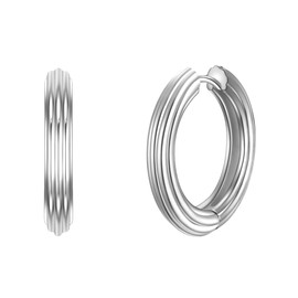 Glanzstücke München Women's Creole Earrings 925 Sterling Silver, Silver