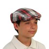 Plaid Flat Golf Cap: 'Par 5' - Dress Stewart