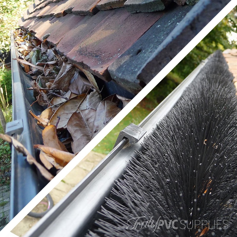 1 x 4m (4 metres) 100mm Black Hedgehog Gutter Brush