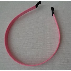 Pink women plain alice band headband fabric wrapped head band hair band Sold by Per handband