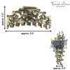 French Amie Beau Medium Handmade Celluloid Silver Grey Onyx Jaw
