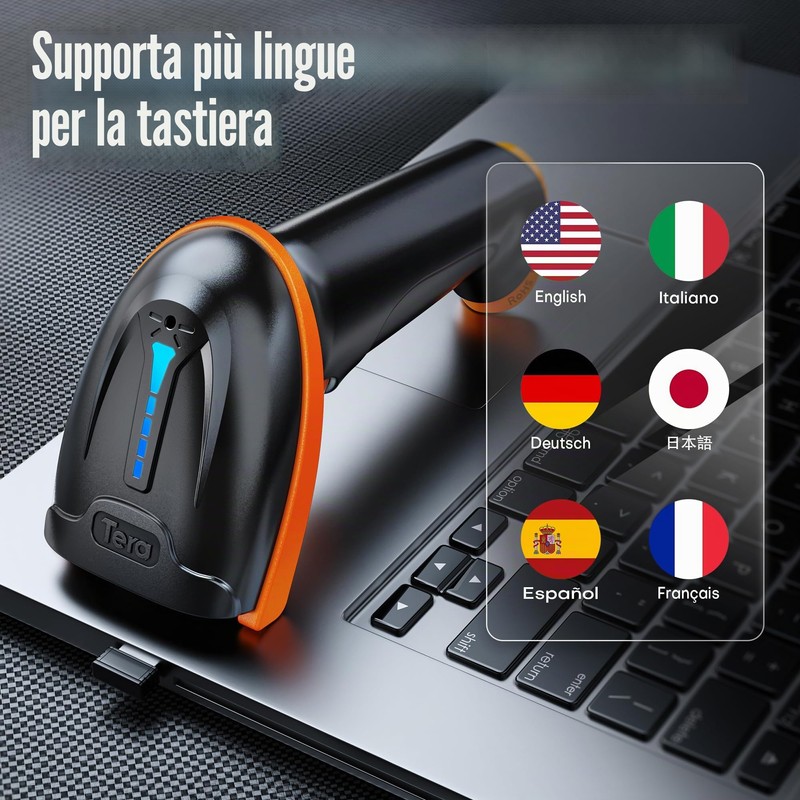 Tera 2D QR Lettore di Codici a Barre Senza Fili