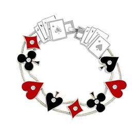 Final Touch Gifts Poker Bridge Canasta Playing Card Slide Bracelet - 7"