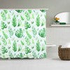 Unique Plant Leaves Pattern Shower Curtain Waterproof Mildew Proof Bathroom