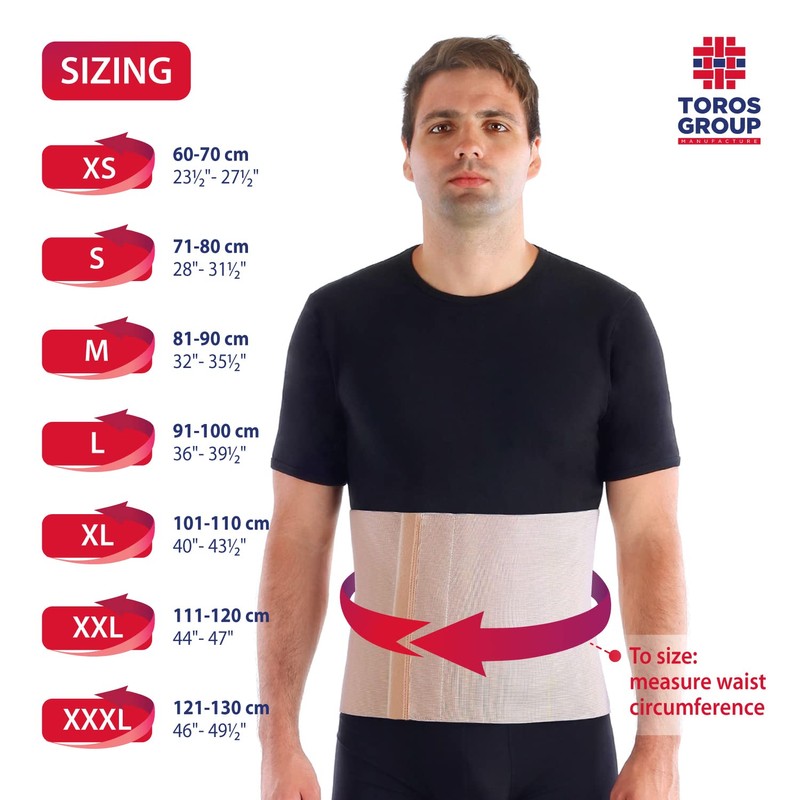 TOROS-Group Elastic 24 cm Abdominal Binder/Postpartum & Post Operative Belly