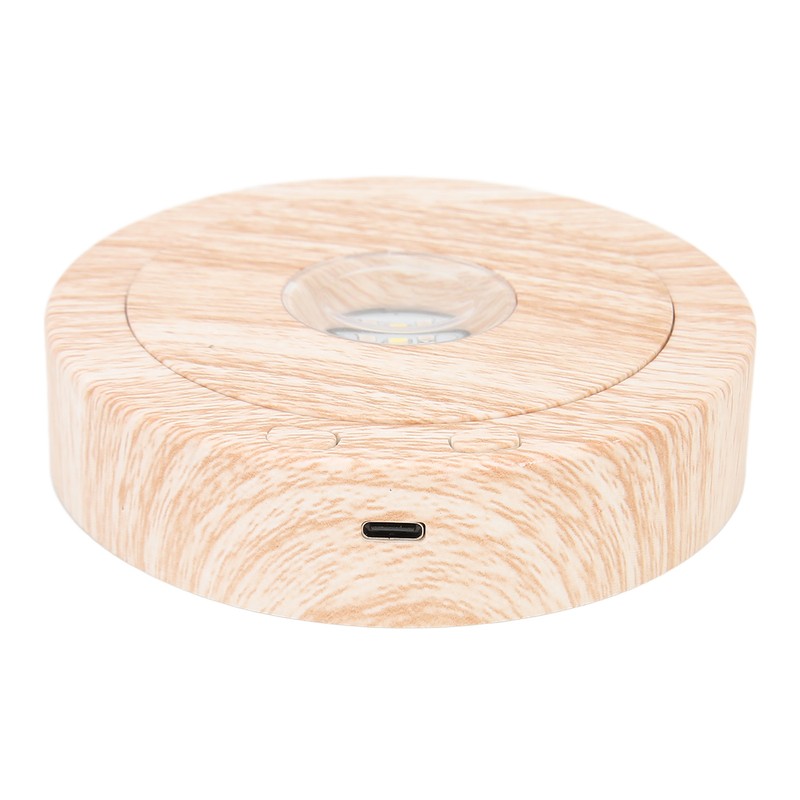 Wood Light Display Base 360 Degree Rotation Beech Grain Colorful