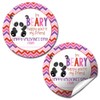 Panda Bear Themed Valentine Party Favor Sticker Labels for Girls,