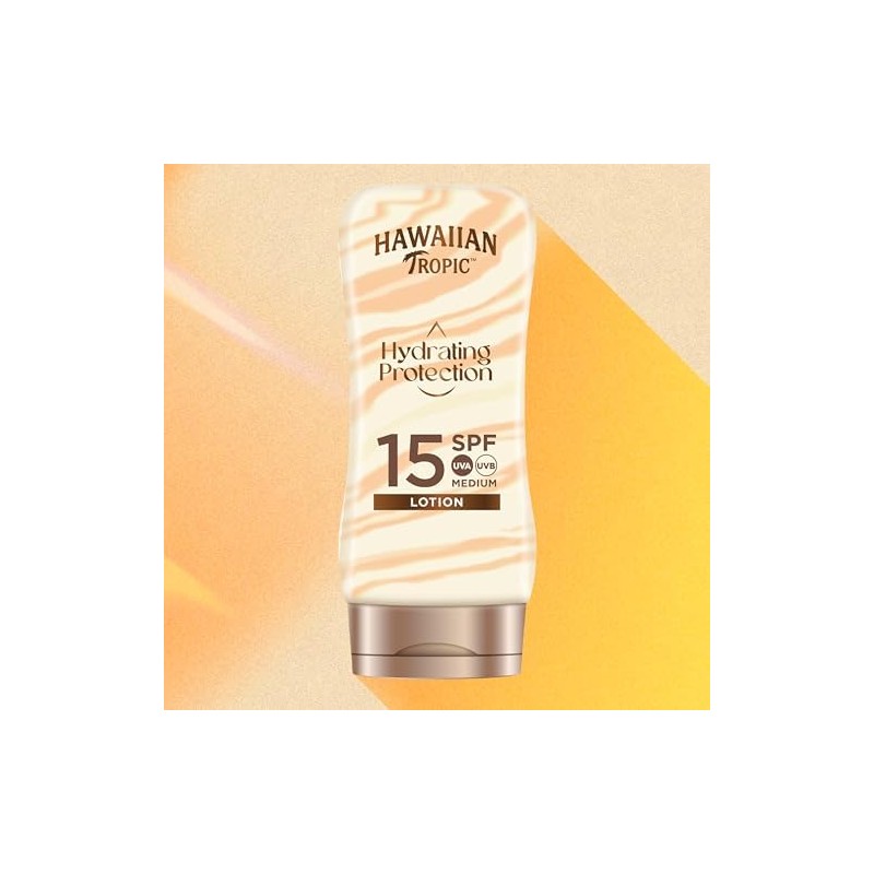 Hawaiian Tropic Silk Sun Loción SPF15 180ml – Hidratación ligera