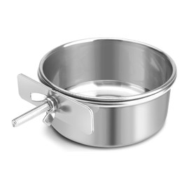 Bird Cage Feeder, Bird Feeder for Cage, 20OZ Stainless Steel Parrot Food Water Bowls with Clamp Holder, Hanging Feeding Dish Cups for Cockatiel Parakeet Conure Budgie Lovebird Small Animal