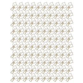100Pcs Star Binder Clips Hollow Out Cartoon Style Strong Clamping Sturdy Small Paper Clips for Documents Clothes Papers Gold
