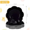 SietDESEO 50 Pieces Black Paper Plates 7 Inch
