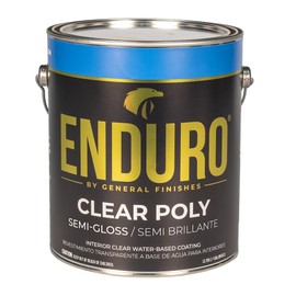 General Finishes Enduro Water Based Clear Poly, 1 Gallon, Semi-Gloss