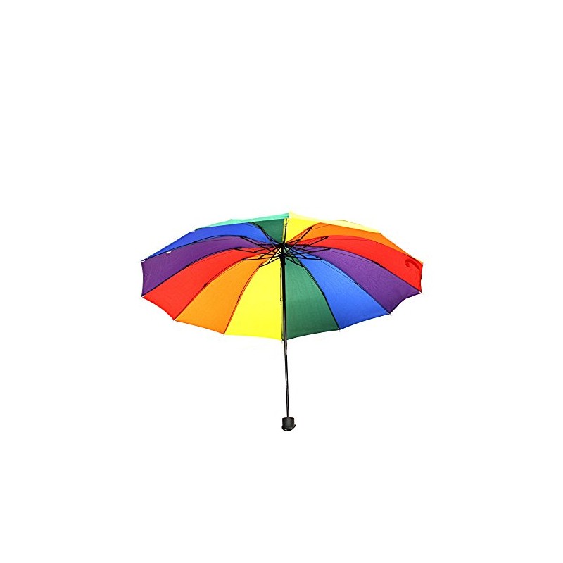 Zac's Alter Ego Foldable Handbag Colourful Rainbow Umbrella in Case