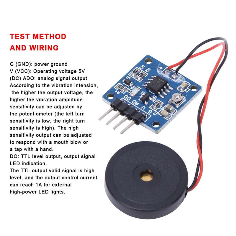 Piezoelectric Vibration Tapping Sensor Module, High Sensitivity Vibration Switch Module,