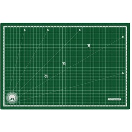 MORE BUY Rubber Professional Cutting Mat A3 Self-Healing Double Sided Durable Non-Slip PVC 18" X 12" Inch (Green)