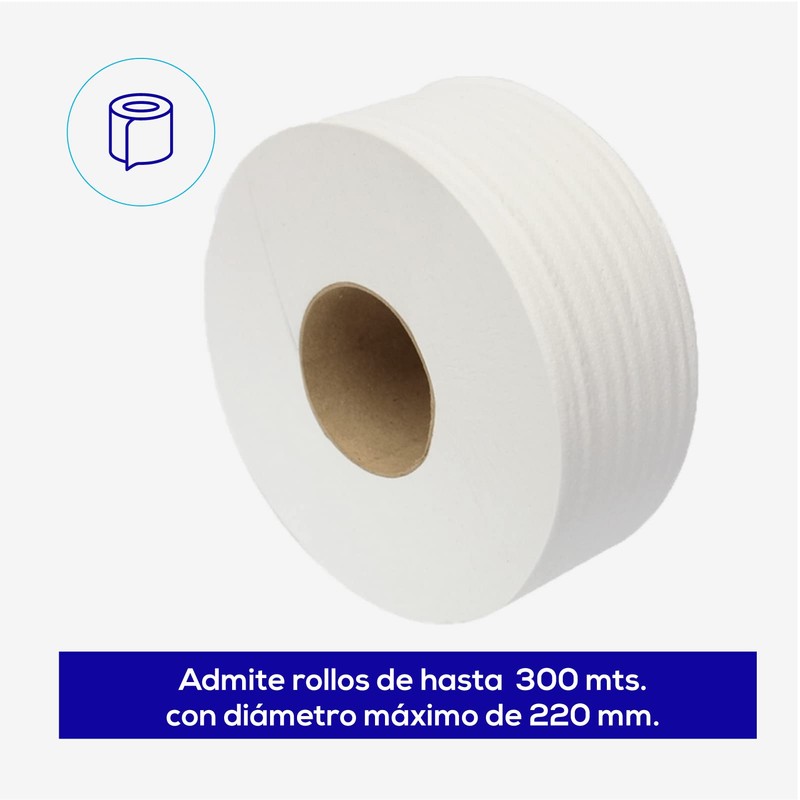 Jofel AE52400 Azur Toilet Roll Holder Medium, 300 m, grey.