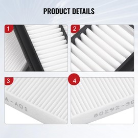 TOPAZ Engine Air Filter & Cabin Air Filter Set Compatible with Acura MDX 2017-2019 Honda Passport 2019-2021 Pilot 2016-2021 Ridgeline 2017-2021 3.0L 3.5L Replace# 172205J6A10 80292SDA406 CF10062