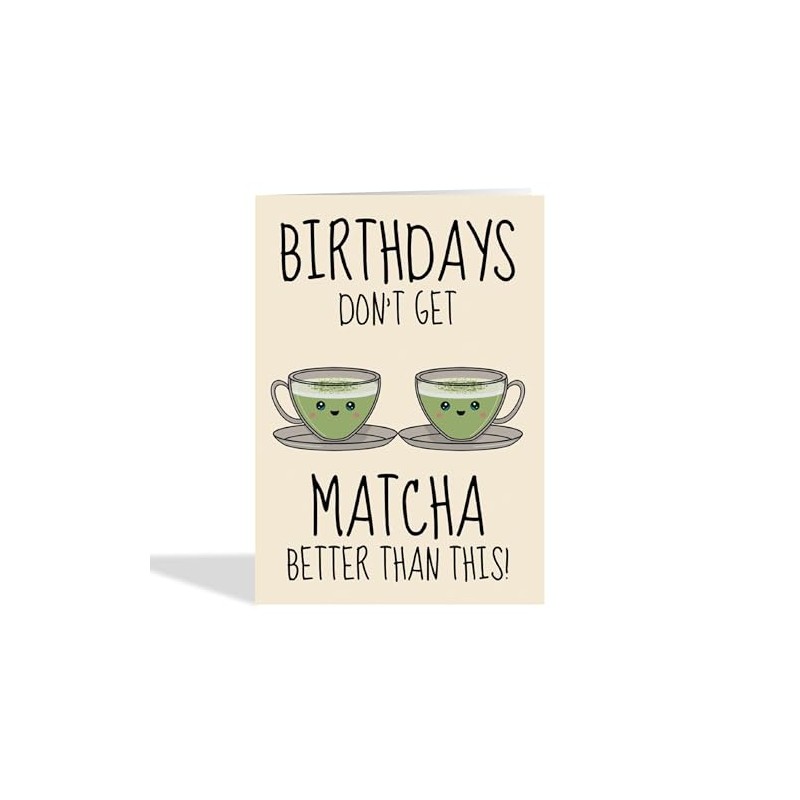 Cute Birthday Card - For Her - Matcha Pun