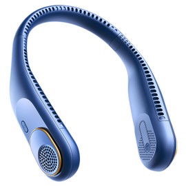 SWEETFULL Portable Neck Fan 360° Cooling Bladeless Personal Fan | No Hair Twisting - 4000mAh USB Rechargeable Wearable Fan for Travel, Birthday Gifts for Men, Women, Mom, and Dad