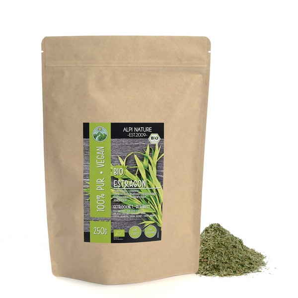 Organic Tarragon Dried (250g), Organic Tarragon Rubed, Tarragon from Controlled