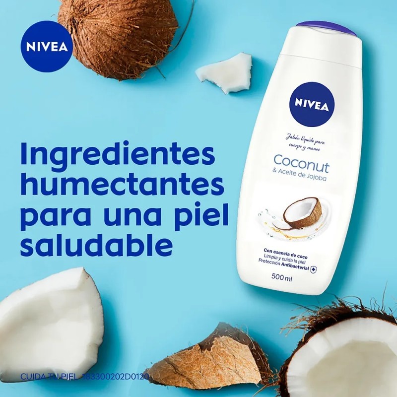 Jabón Líquido Corporal Nivea Men Coconut Hidratante 500ml