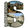 South Dakota Deadwood and Mount Rushmore Capital S Collage Fridge