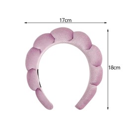 JIADEXIN Sponge Headband Sponge Towel Fabric Velvet Fabric for Hair Tie Make Up Make Up Face Washing Make Up Remover Shower Mask Spa 4 Colours One Pack 7.1in*6.6in*1.5in Ladies