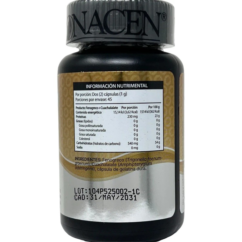 Fenogreco Y Cuachalalate 90 Capsulas Pronacen