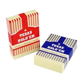 Coehaopike Texas Holdem Playing Cards Set of 2, Plastic, 100% Plastic PVC, Flexible, Abrasion Resistant, Durable, Waterproof, Washable (Blue + Red)