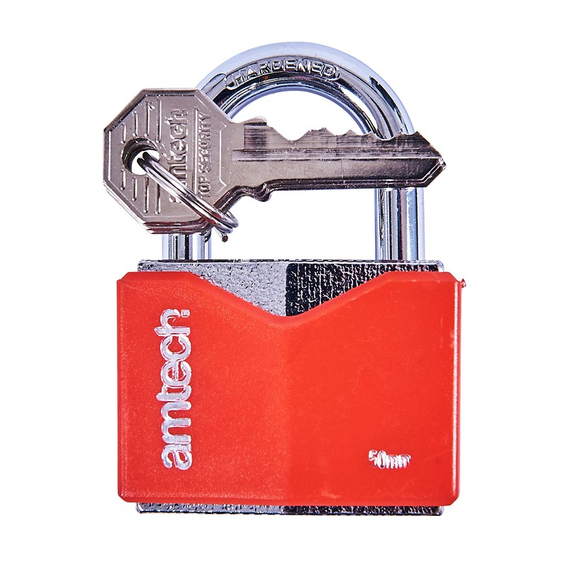 Amtech T0705 50mm Rhombic Chrome Plated Iron Padlock