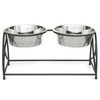Pets Stop Butterfly Double Diner - Black - Medium