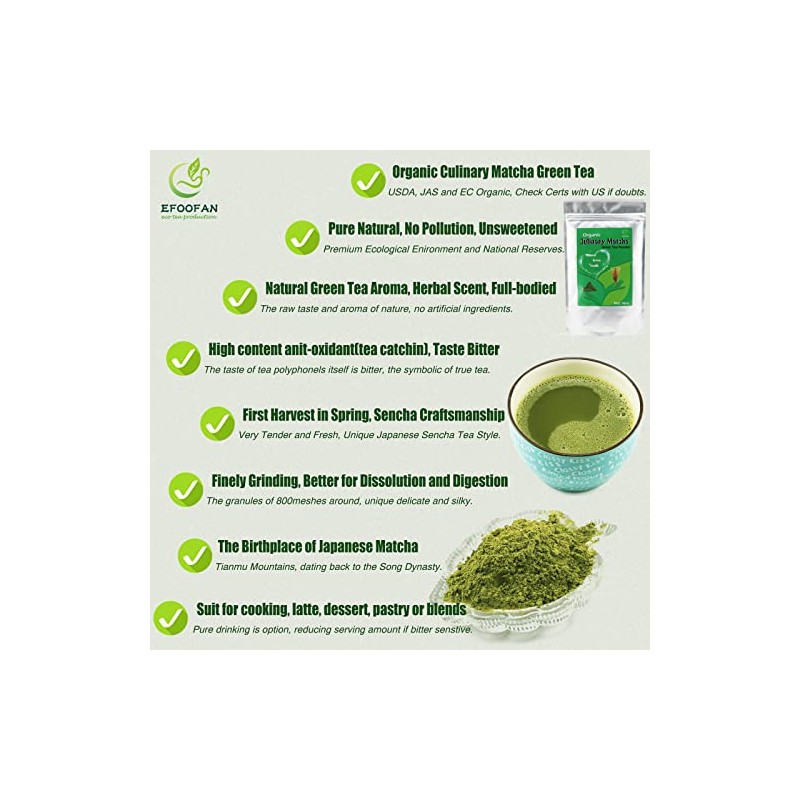 Lingtoolator ic Matcha Green Tea Powder - Culinary Grade -