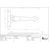 From The Anvil Black 6 Inch Arrow Head T Hinge