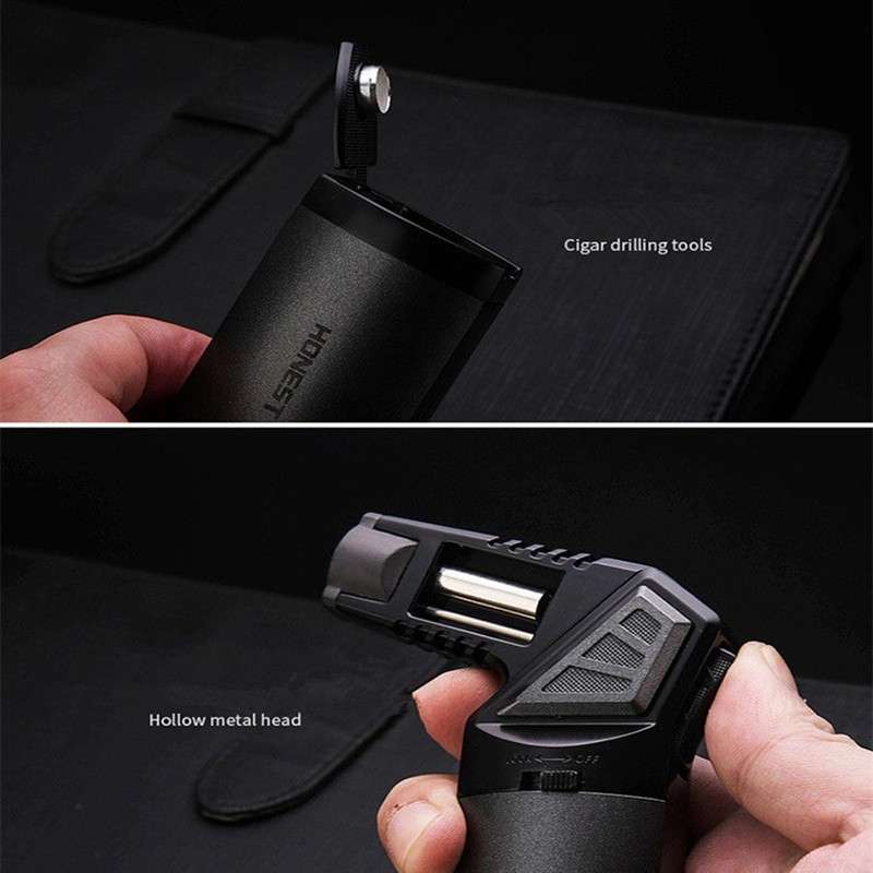 OLDENDO Butane Torch Lighter Refillable Adjustable Jet Flame, Multipurpose Outdoor