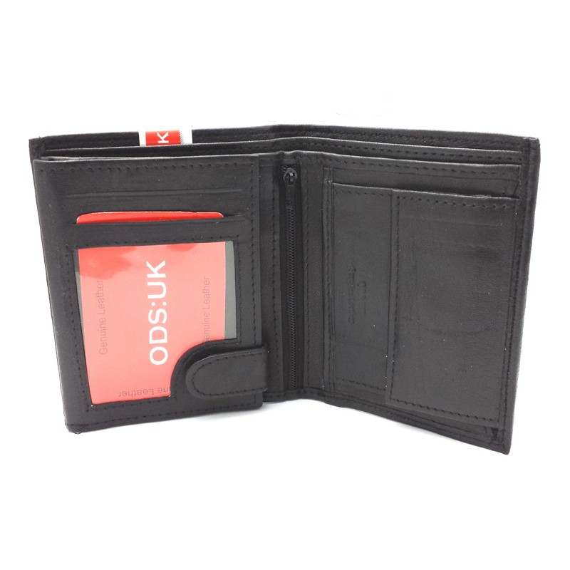ODS:UK Mens RFID Blocking Soft Leather Trifold Purse Credit Card