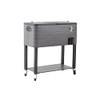Sunjoy Cooler, Gray Wood Grain Finish, 80 Quart/20 Gallon Capacity