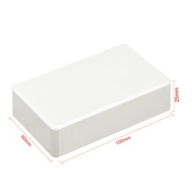 TOP-VIGOR 100x60x25mm Mini Dustproof Electrical Junction Box, ABS Plastic Project Boxes for DIY Electronics Projects, Indoor Power Module Case, Instrument Case Box, White