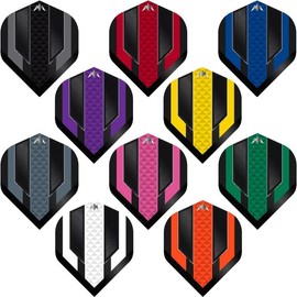 THOR-SPORTS Mission Darts Flights Temple Standard No.2 Extra Strong 100 Micron Spot UV Pink - 10 Sets of 3 Flights (10 x F3364)