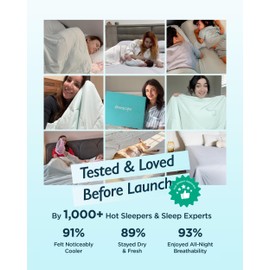 Breescape Cooling Comforter Queen Size - BlendTek™ Q-Max>0.46 Tech, Breathable Blanket for Hot Sleepers & Night Sweats Relief, Premium Lightweight Summer Bedding, 96x96 Inches, Ivory